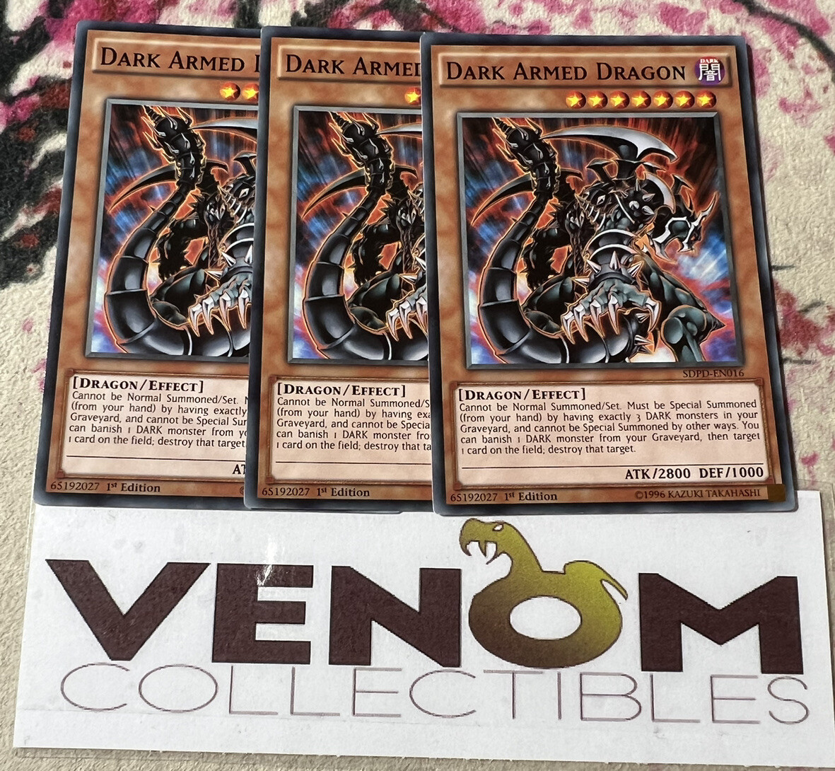 3x (M/NM) - *EURO* Dark Armed Dragon - SDPD-EN016 - Common - 1st