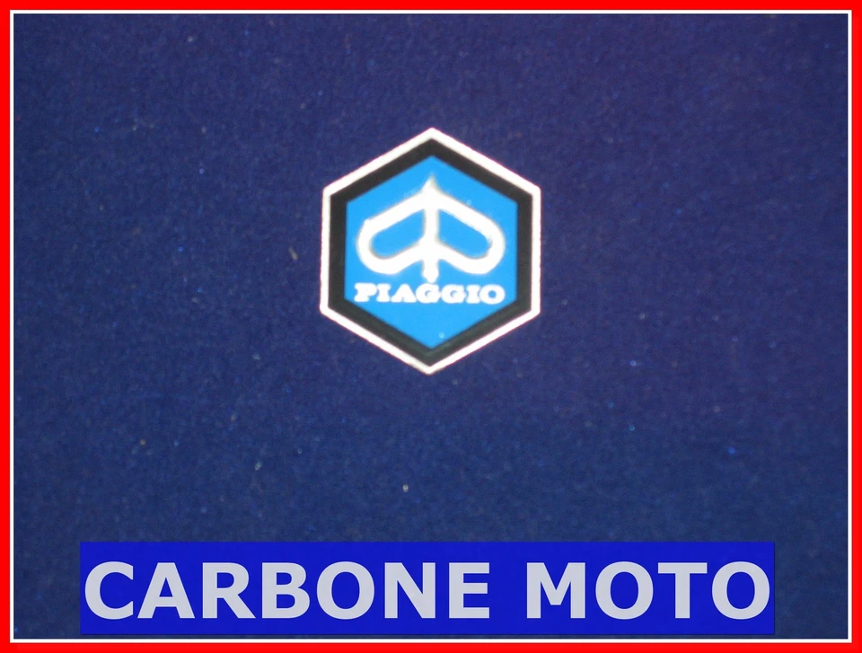 EMBLEMA SCUDETTO PIAGGIO IN ALLUMINIO ADESIVO PER TELAIO PIAGGIO CIAO BRAVO SI