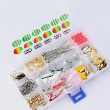 194Pcs Inline Spinner Making Kit Spinning Body Blades Accessories Supplies Trout