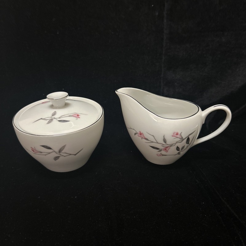 Cherry Blossom Fine China 1067 Sugar Bowl Creamer Pitcher