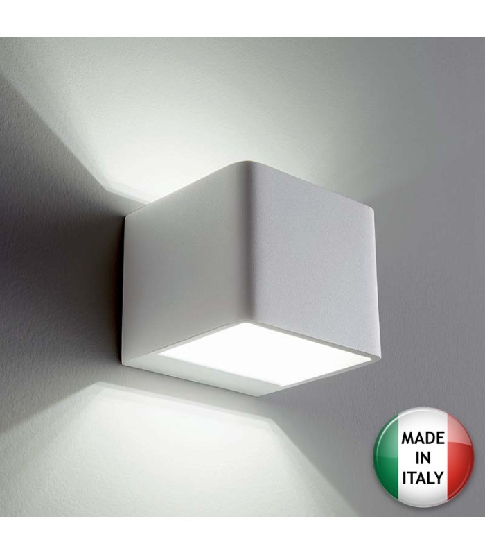 Applique LED 6W Alluminio Bianco 3000K | Lampada Design Compatto