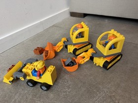LEGO Duplo Large Construction Site LOT From Set 4988 & More!  Bulldozers Crane