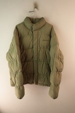 Dickies Mens Padded Puffer Jacket Beige Warm Winter Size L Zip Logo