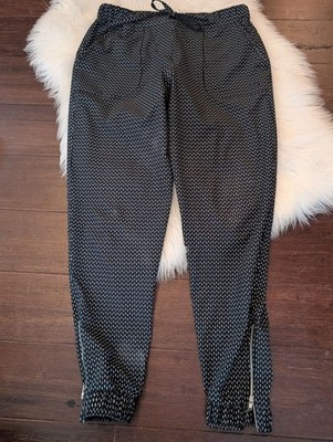 Albion Fit Jetsetter Jogger Pants Black Dash Ankle Zip  Pant Women s XS