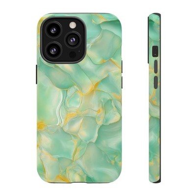 Mint Yellow Opal Glass Marble Phone Cover Tough Case | Lifetime Warranty