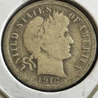 1916 Philadelphia Mint Silver Barber Dime