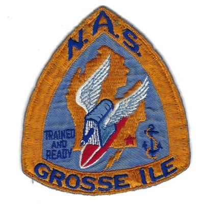ORIGINAL 50's-60's NAS GROSSE ILE (5 IN SCHIFFLI MADE)  patch
