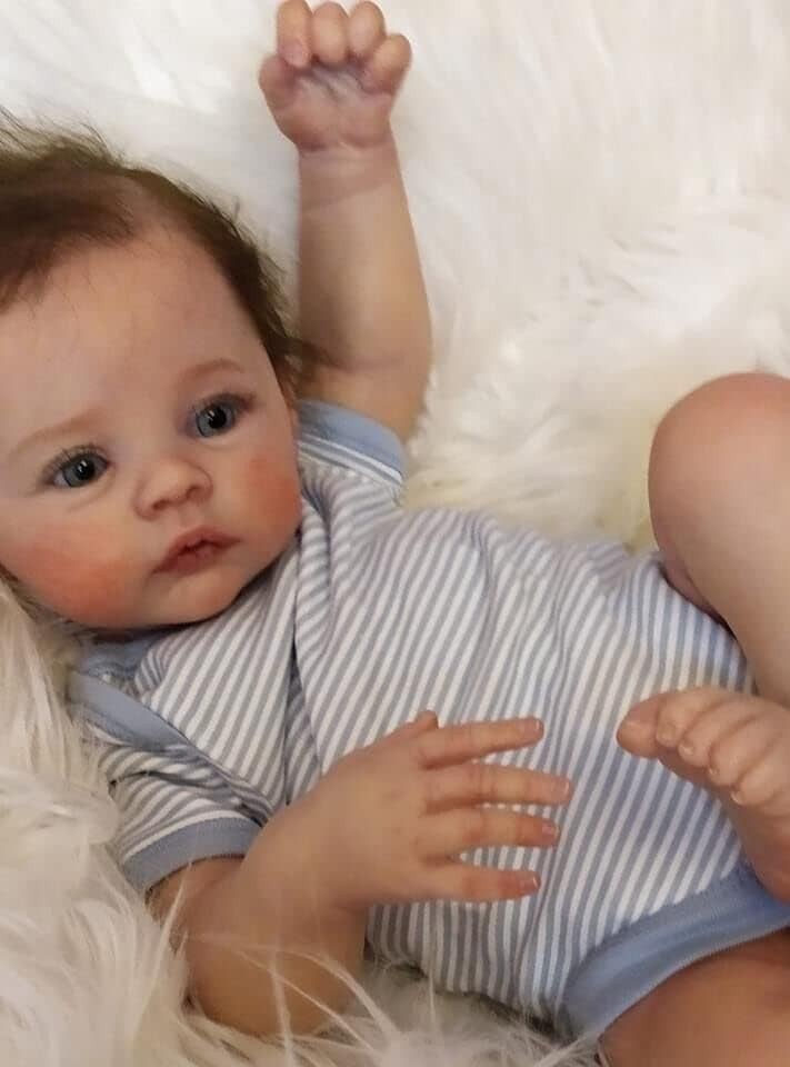 Lifelike Reborn Baby Dolls Boy 19 Inch Full Body Silicone Realistic Newborn Baby