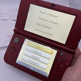 Nintendo New 3DS XL Red In Original Box W Charger Stylus US Model