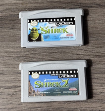 Shrek 1 & Shrek 2 Gameboy Advance Video - RARE - CLEAN - Tested & Working