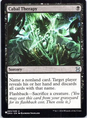 Cabal Therapy U The List Reprints 83 NM