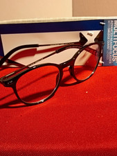 Foster Grant MUR Blue Light Blocking Reading Glasses Black Rectangular Clear