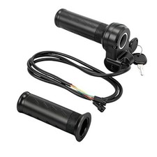 Universal 3-Pin Full Twist Throttle with Keys, Waterproof Ebike Throttle Grip
