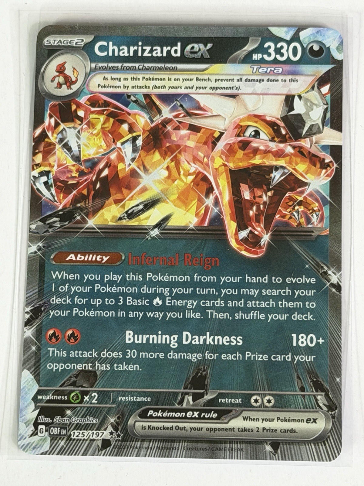 Charizard ex 125/197 OBF Obsidian Flames NM Double Rare Pokemon Card