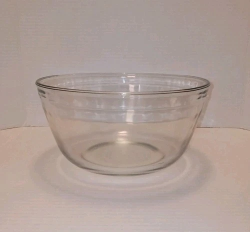 Vintage Anchor Hocking Clear Glass Mixing Bowl 4Q Vintage Good Condition USA