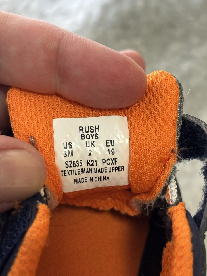 Talla 3 Bebé ~ Stride Rite Sorpresa Azul Marino Rush Zapatilla Gancho y Lazo Foto 4 de 4