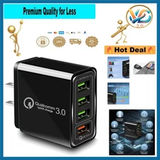 Anker 4-Port USB Wall Charger QC3.0 Fast Charging Adapter for All Phones New