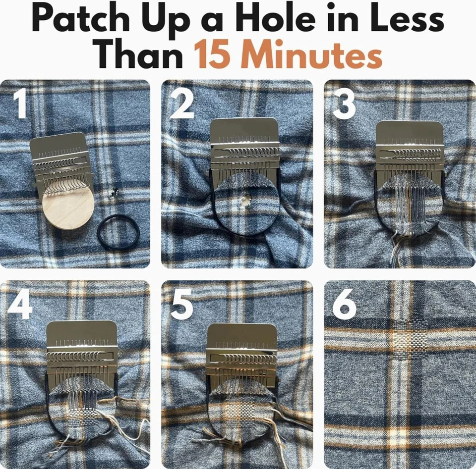 Knit Patch Kit Darning Loom, Knitpatch Patchmaker 2.0 Kit, Loom Knitting Machine - image 3 of 4