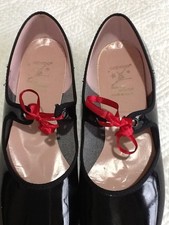 Black Patent Leather Mary Jane Tap/ Dance Shoes, Size 7.5 Capezio Character