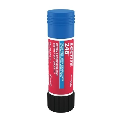 248  Medium-Strength Threadlocker Solid Stick, 9 g, 1/4 in to 3/4 in dia, Blue
