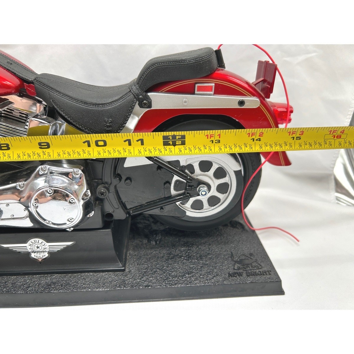 New Bright Harley-Davidson Fat Boy RC Motorcycle Red 49MHz with