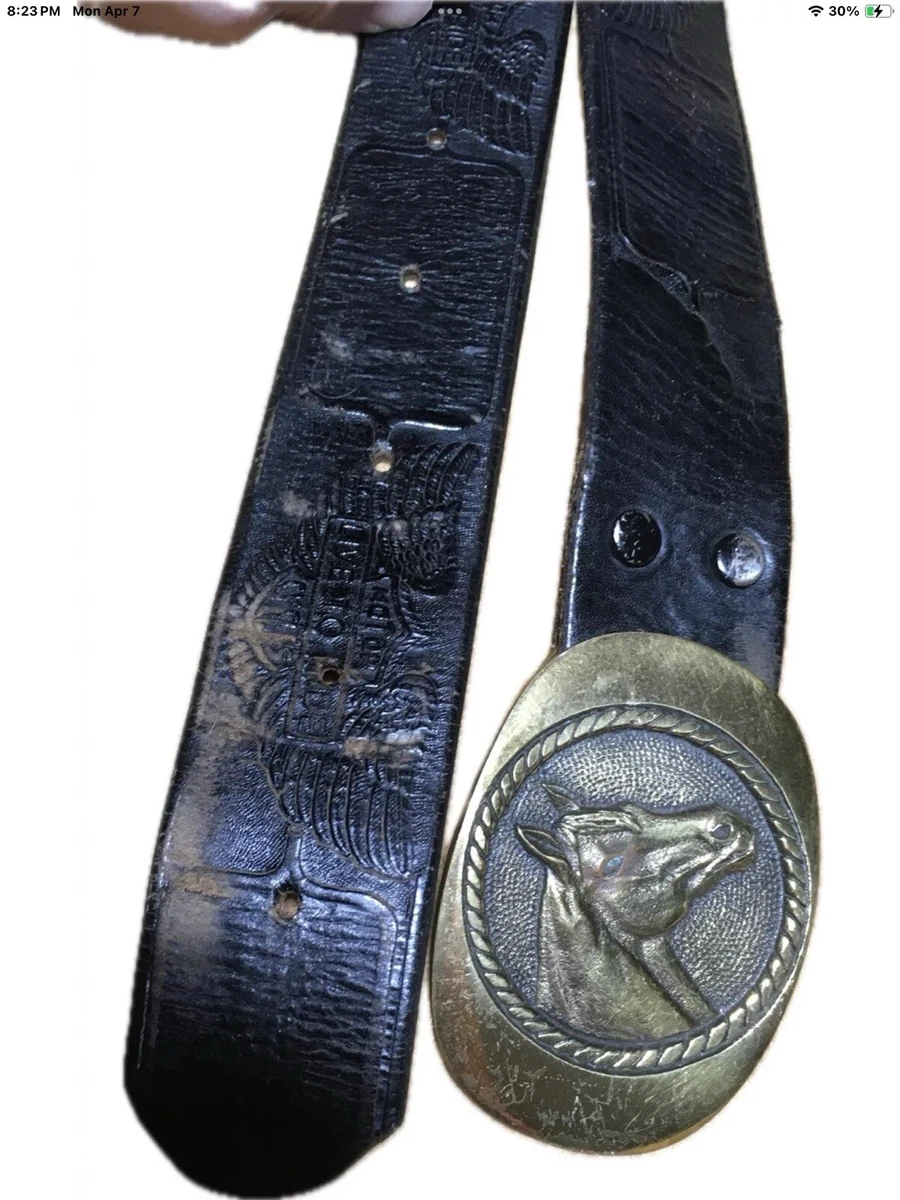 BTS HORSE Buckle SOLID BRASS Western BTS Equestrian Harley  display picture 3