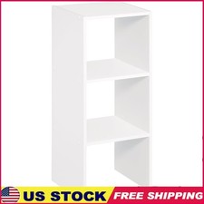 Freestanding Open Back Storage Cube Organizer Heavy Duty 3 Tier Shelves New