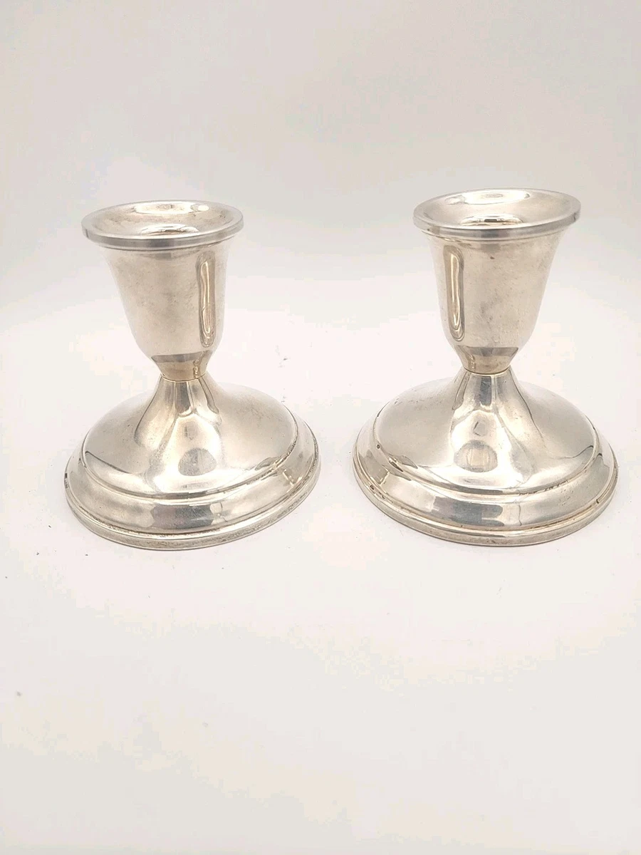 スターリングシルバー 燭台 ペア STERLING WEIGHTED 小型 Sterling