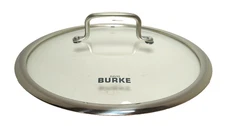 David Burke 12” Outer 11” Inner Strainer Glass Stainless Steel Pot Lid Only