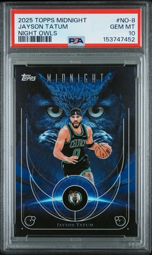 2025-26 Topps Midnight - Night Owls Jayson Tatum #NO-8 PSA 10 GEM MINT POP 1