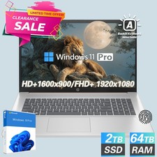 HP 17.3"HD Backlit Laptop Core i5-1334U UpTo 64GB RAM 2TB SSD Win Pro - open box