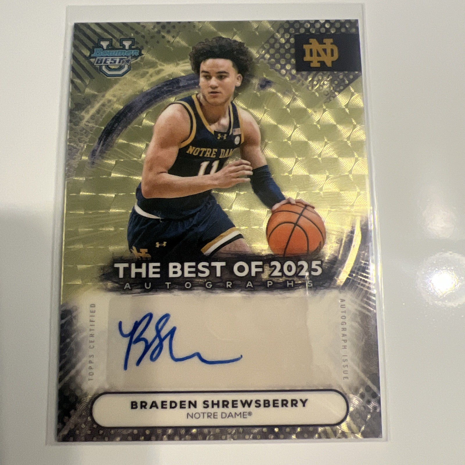 2025 Bowman Best Braeden Shrewsberry The Best Of Autographs Superfractor 1/1