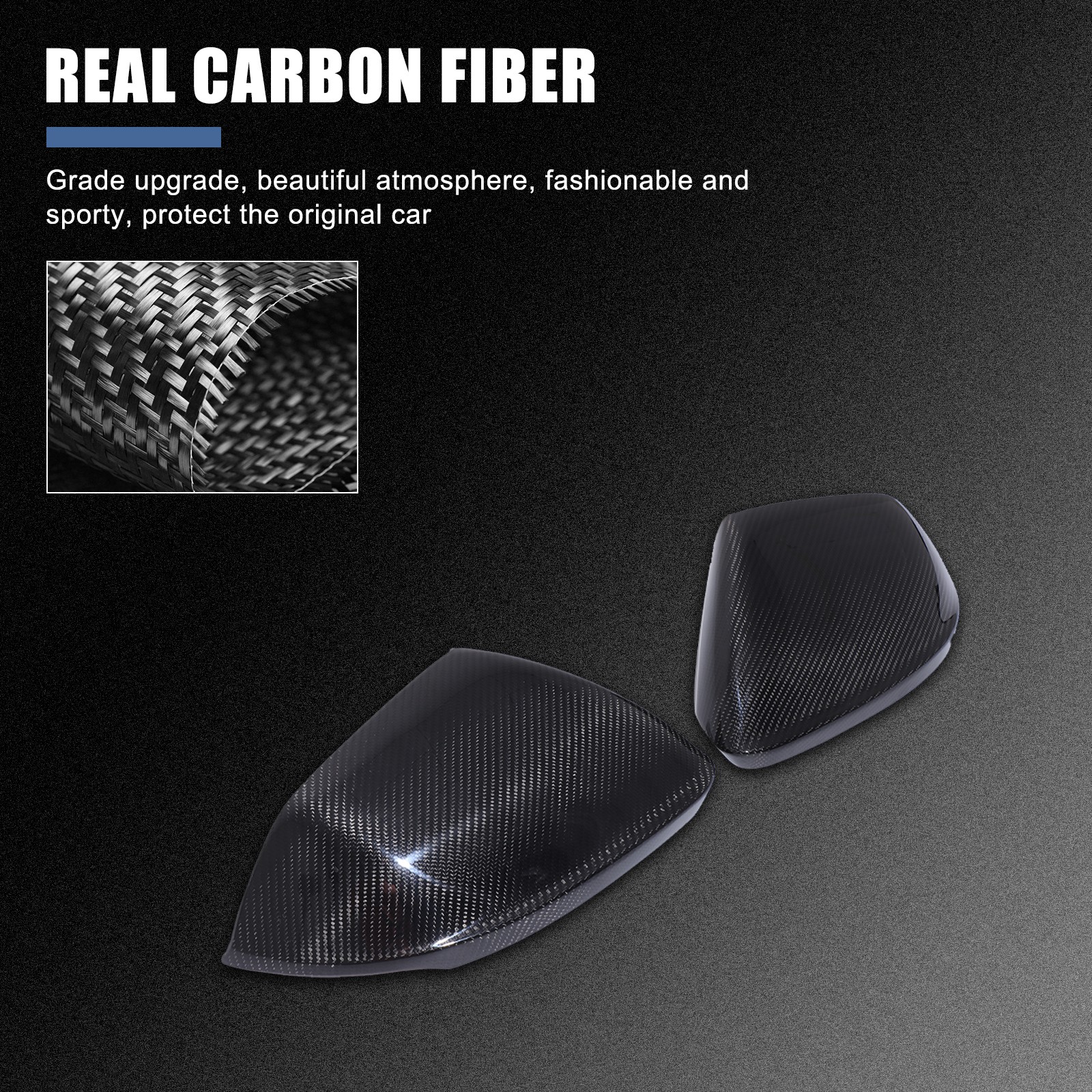 Real Carbon Fiber Exterior Side Mirror Trim For Lamborghini URUS 2018-24 US