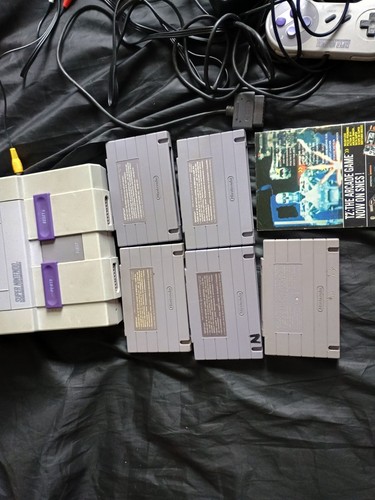Super Nintendo SNES Console AllWires 1Controller 5GamesMario MK 1Manual ALLWORKS - Picture 18 of 24