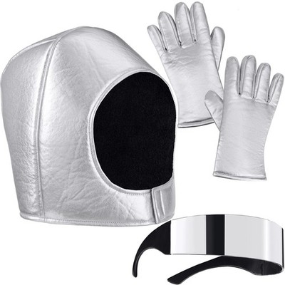 Unisexkostüm Astronautenkostüm Science Fiction Astronautenhelm Brille Handschuhe
