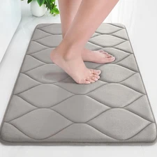 Memory Foam Bathroom Rugs, Ultra Soft & Non-Slip Bath Mat, Water Absorb