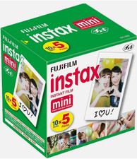50 SHEETS Fujifilm Instax Instant Film For Mini 8-9-11-12 all Fuji Mini Cameras.