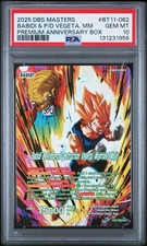 PSA 10 Babidi & Prince Of Destruction Vegeta, Mightiest Majin SLR BT11-062 DBS