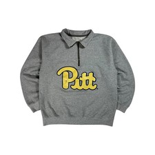 Vintage Y2K Pitt Panthers University of Pittsburgh 1/4 zip sweatshirt M