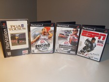 PS2 Lot of 4 - PGA Golf '96 - NCAA Basketball '03 - NASCAR Thunder '04 - NHL 2K5