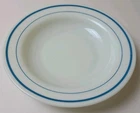 VTG PYREX Tableware By Corning Blue Double Band Soup/Pasta Bowl #715