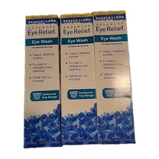 3 PACK Of Bausch & Lomb Advanced Eye Relief Eye Wash 4oz each - EXP  5/26