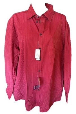 Kingfield Charles Vögele Herren Hemd Gr.47 Rot Gestreift NEU mit EtikettEasyCare