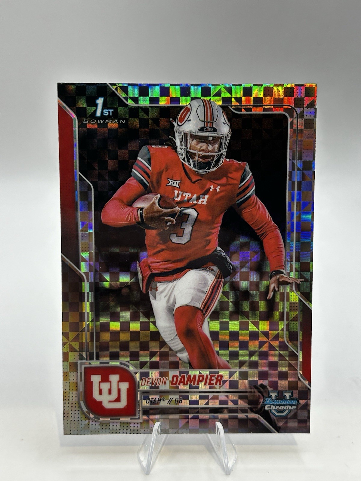 2025 Bowman University Chrome DEVON DAMPIER X-Fractor Utah #3
