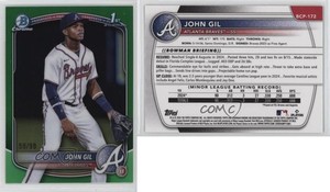 2025 Bowman Chrome Prospects Green Refractor /99 John Gil #BCP-172