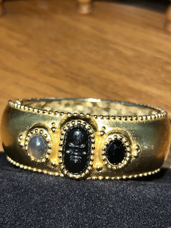 Vintage Victorian Brass  Cuff Bangle