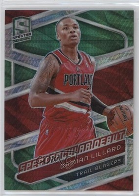 2023-24 Panini Spectra International Green Prizm 18/75 Damian Lillard #176 hs9