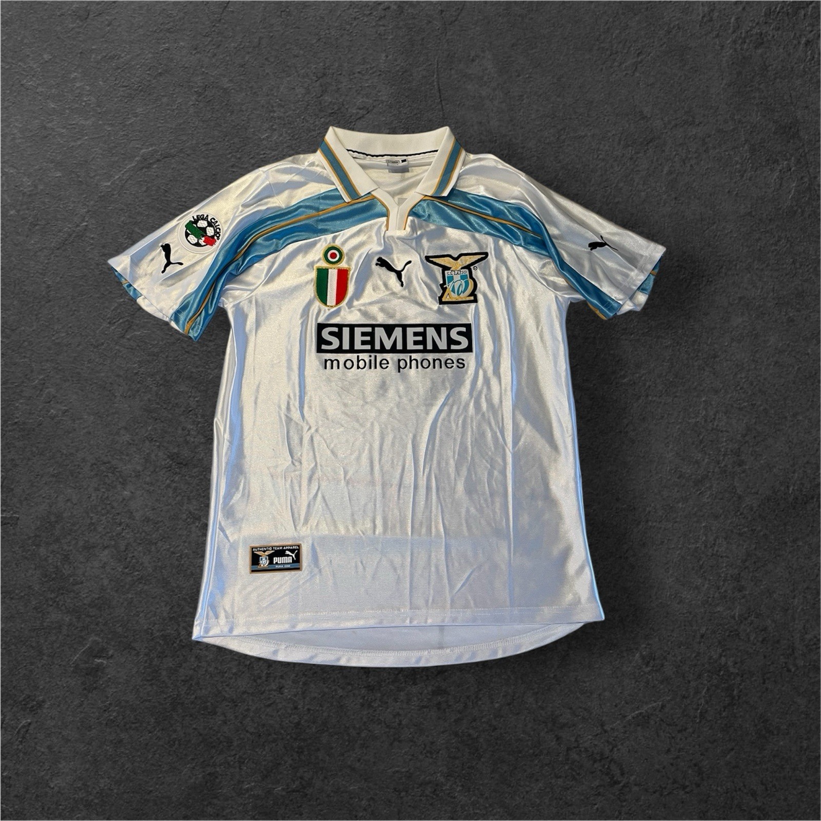 Maillot Lazio Extérieur Crespo 2000 Puma Scudetto en Taille L Collector