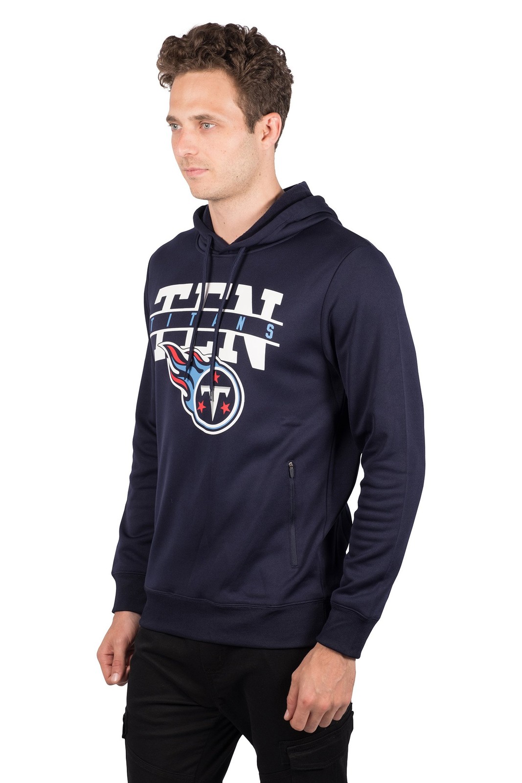 Ultra Game NFL New England Patriots Men's Fleece Hoodie Heather Charcoal Large image 3