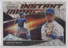 2020 Panini Prizm Instant Impact Blue Wave Prizm 7/60 Javier Baez #II-3 08jk